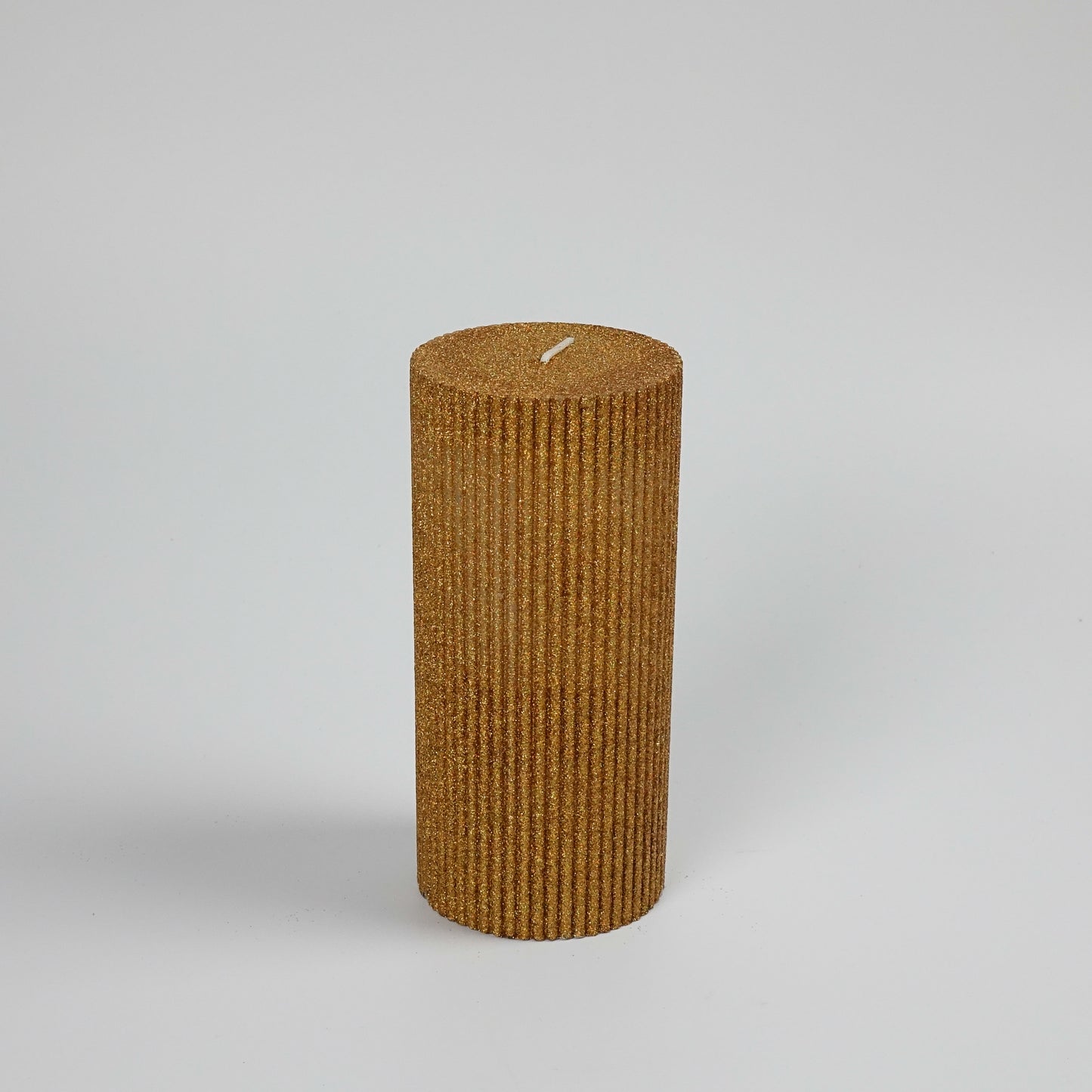 Pilaar kaars Goud Rib